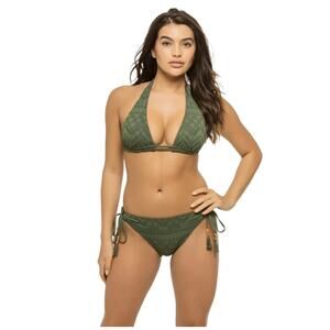 LA BLANCA Saltwater Sands Tie Side Hipster Bikini (Bottom Only - Size 10) NEW